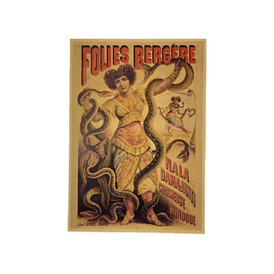Vintage Freakshow Poster Sideshow Circus Fair Carnival SNAKE LADY