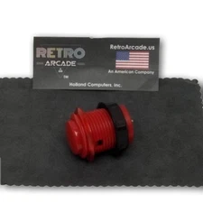 Arcade Game two color Red, edge transparency round Push button for Mame + Jamma