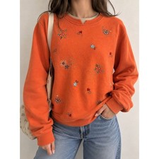 Embroidered Floral Sweatshirt