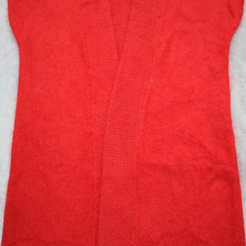 Ann Taylor Sweater Womens S Red Cap Sleeve V Neck Solid Knitted Cardigan - Picture 9 of 16