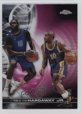 2023-24 Topps Chrome DNA Pink Refractor Tim Hardaway Jr & #DNA-2 HOF 1sg1