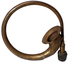 Antique Car Taxi Circular Brass Air Horn - Needs Rubber Bulb