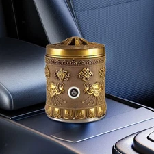 Alloy Incense Burner Ornament Quick Heating Auto Shut Off Birthday Gift Portable