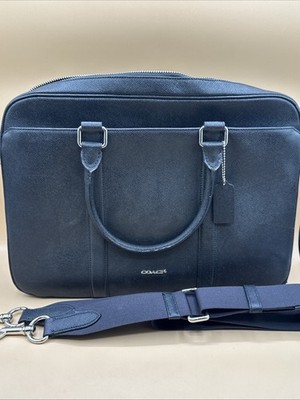 Coach Perry Slim Briefcase Laptop Bag Crossgrain Leather F59057 Reg $495