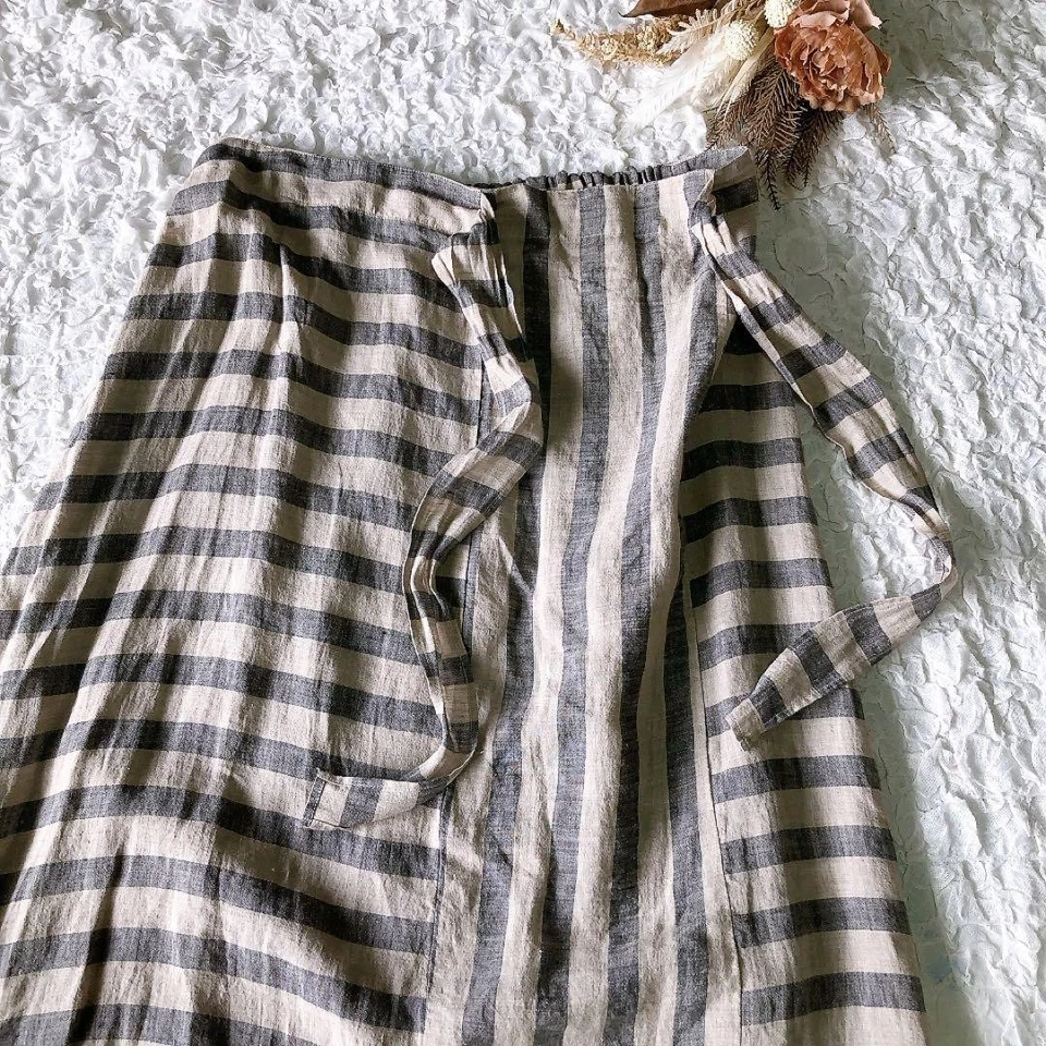 ICHI Antiquites Lino Falda Larga Rayas Exc - Imagen 4 de 4