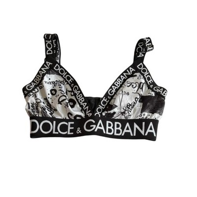 Dolce & Gabbana Graffiti-Print Neoprene Triangle Bralette | eBay