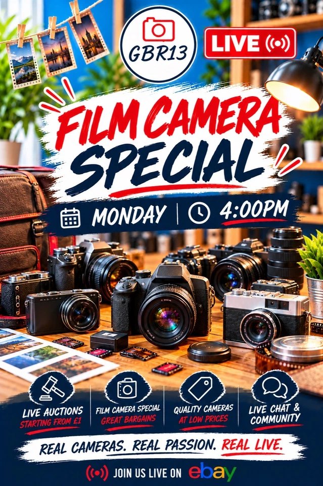 🎞️ Film Camera Special | £1 Live Auctions  | Monday 4PM 📸