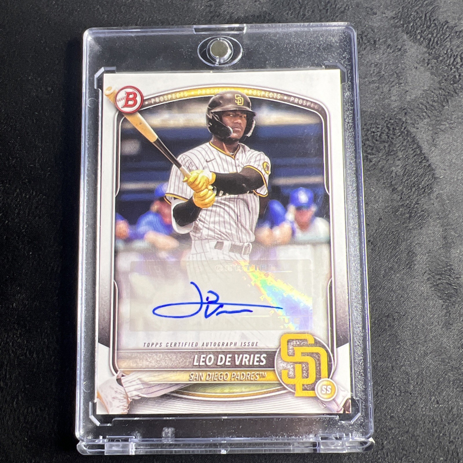 2025 Bowman Leo De Vries Prospect Auto #BPA-LD Padres