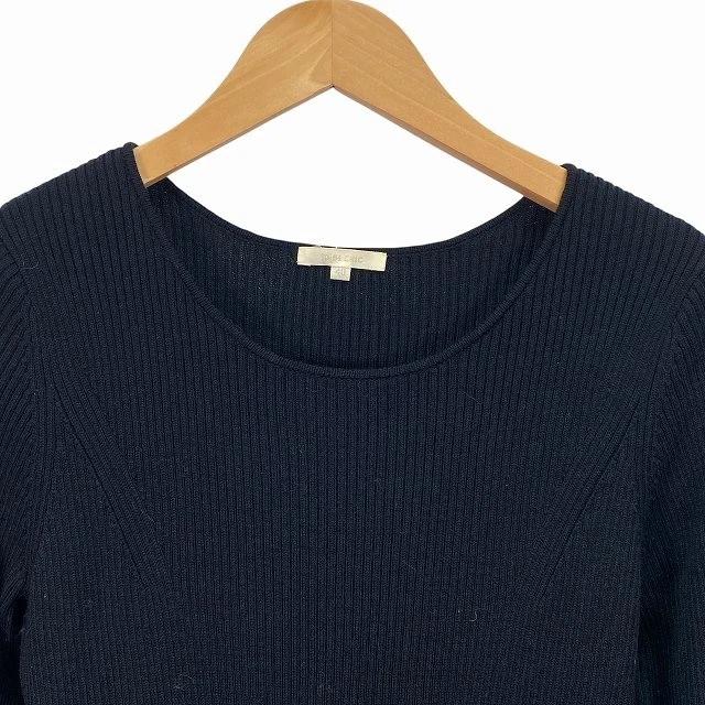 Vestido TO BE CHIC Tejido Manga Larga Hasta la Rodilla 100% Lana Azul Marino L Foto 3 de 4