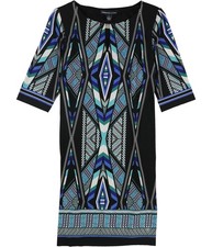 American Living Womens Keyhole Sheath Dress, black, 10