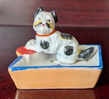 Vintage Ashtray Trinket/Pin Dish. Pekingese Dog. Ceramic. VGC