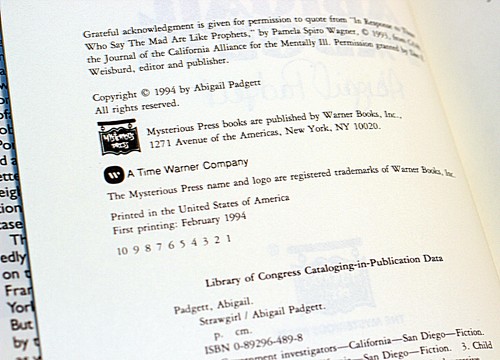 STRAWGIRL Abigail Padgett Signed 1st Ed 1994 Bo Bradley Murder Mystery Novel - Picture 3 of 9