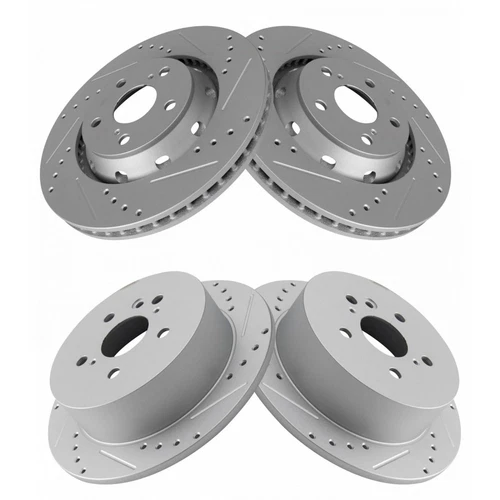 New Front and Rear Brake Rotors Set For 2009-2015 Toyota Venza - Picture 2 of 6