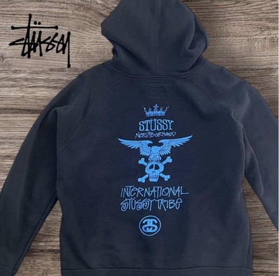 Stussy x Neighborhood Zip Hoodie M Black Blue Skull International