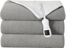 Heated Blanket Full Size Electric Blanket, Washable Blanket Warmer for Home for