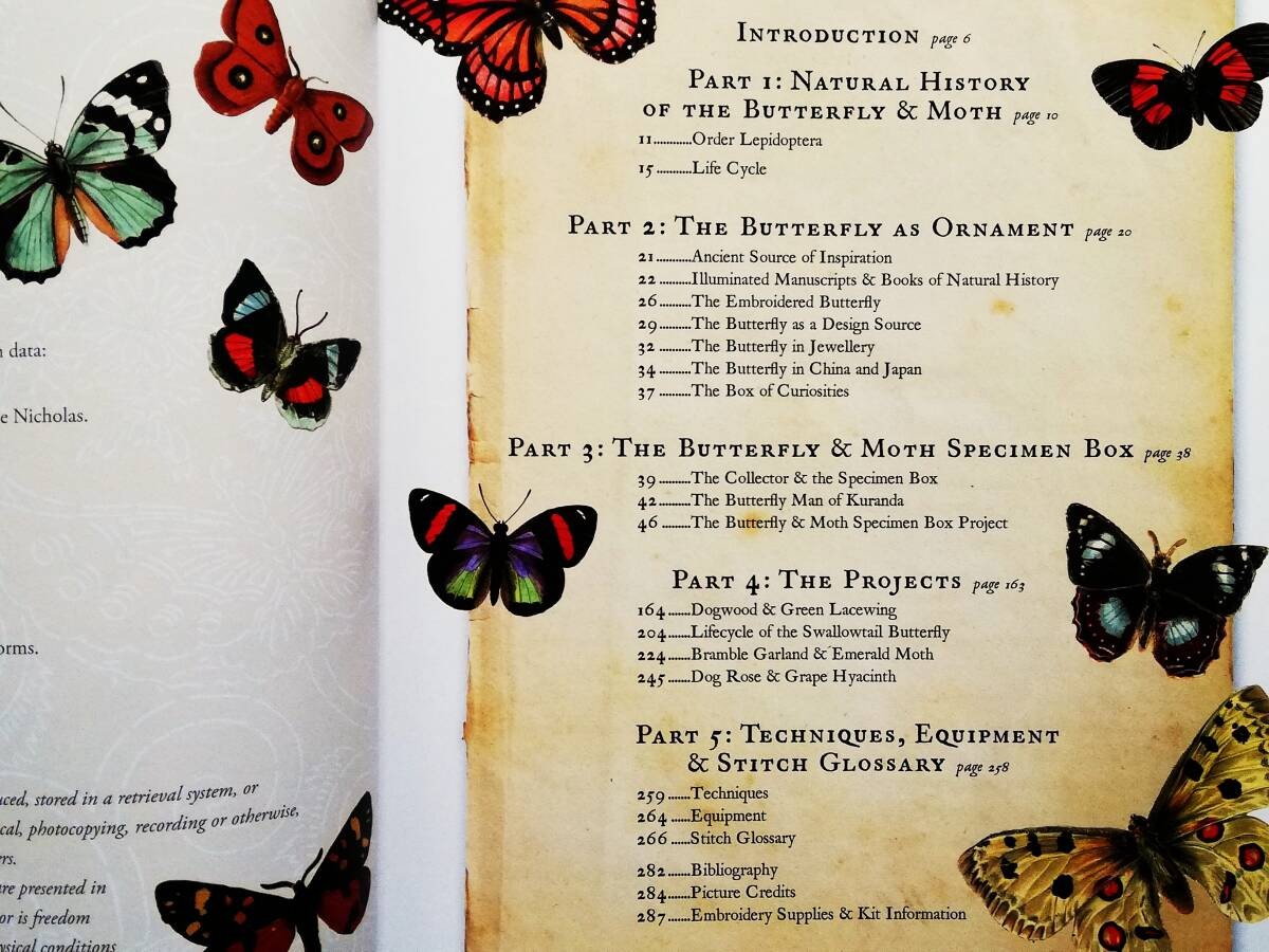 Jane Nicholas Stumpwork Butterflies Moths Craft Book 2014