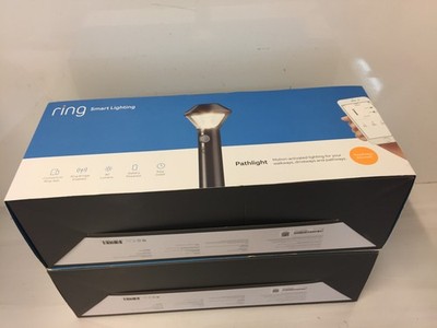 Lot 2 - Ring Smart Lighting Pathlight Motion-Activated 80 Lumens Battery Powered