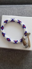 JOLI BRACELET NAVAJO ARTISTE VICKI MARTIN  - VM - EN PERLES ET METAL DORÉ 