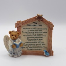 1996 Cherished Teddies Nativity Prayer Plaque "The Cherished One" 176362S Enesco