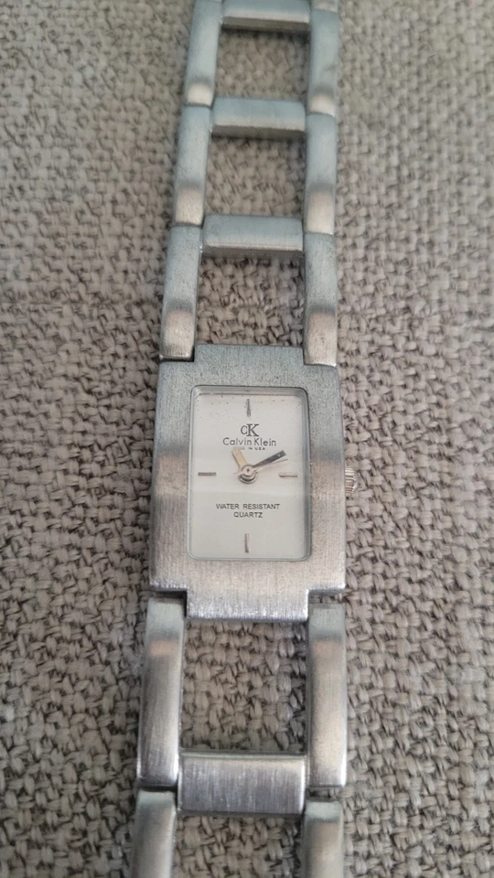 Women’s Silver Tone Rectangle Quartz Bracelet Watch | Marked “Calvin Klein” |... - Image 2 of 4