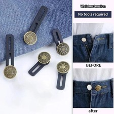 Adjustable Waist Button Extender Jeans Pants Waistband Expand No Sew.