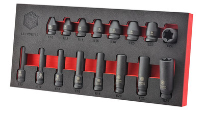 1/2'' Antrieb Impact E-Torx Steckschlüsselsatz, Größen E10-E24 - Britool Hallmark