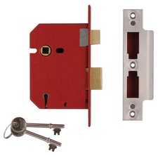 UNION 2201 5 Lever Mortice Sashlock Brass Finish 65mm 2.5in Visi