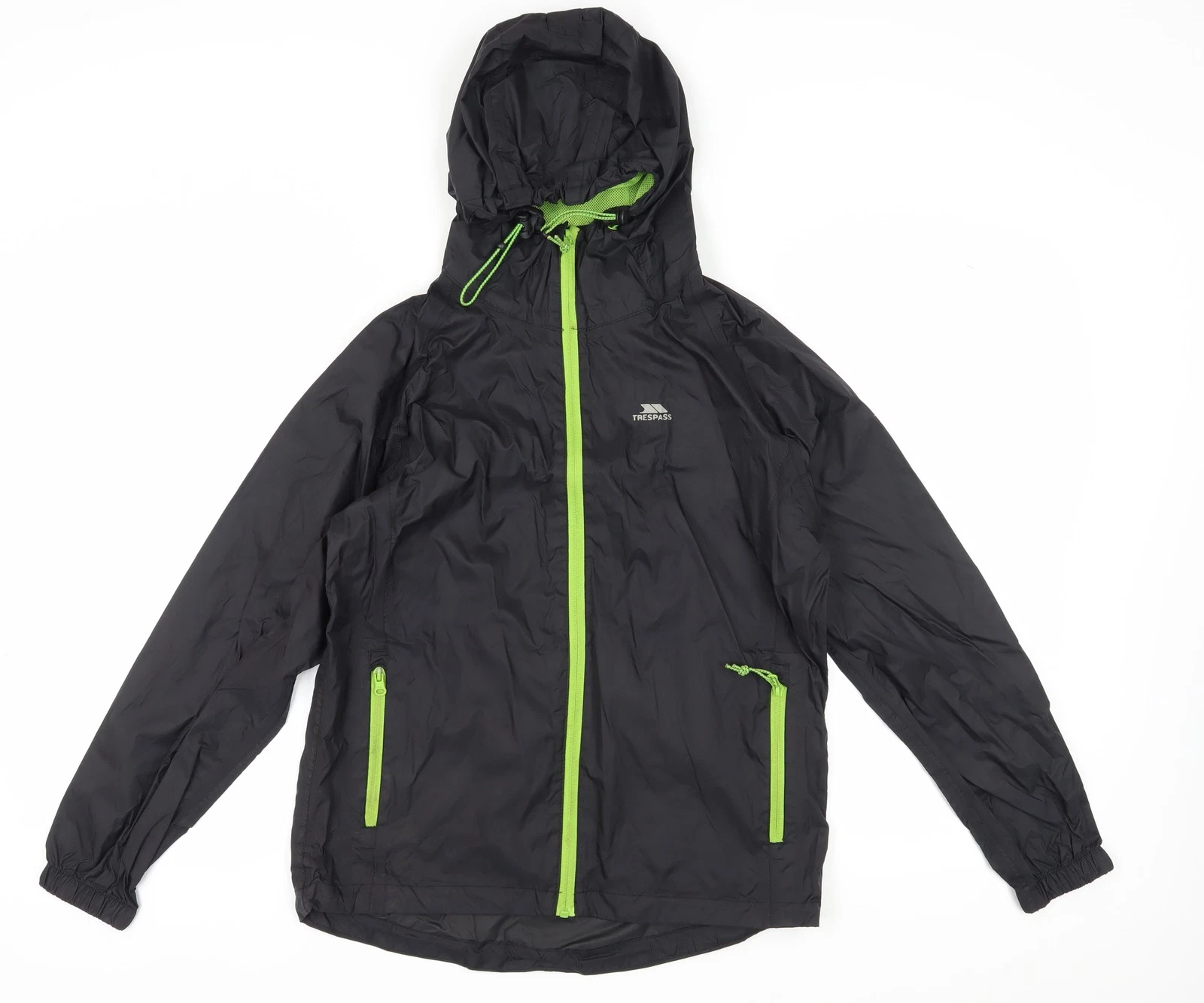 Trespass Men's Black Windbreaker Jacket 2XS Casual Outdoor