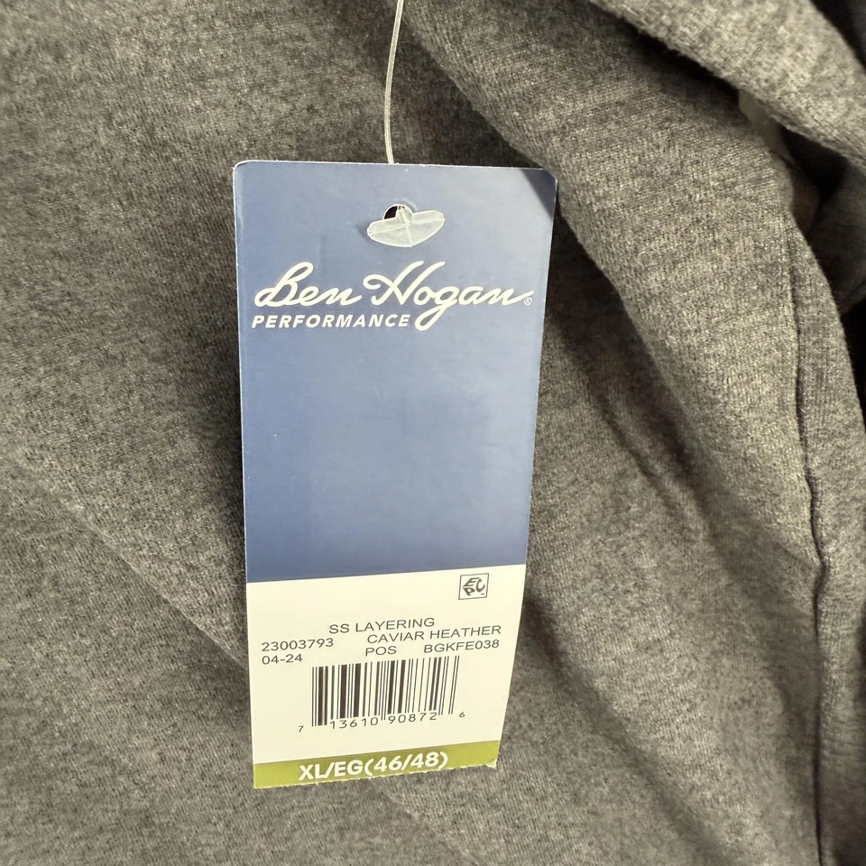 Ben Hogan Performance Pullover Mens XL Gray Quarter Zip Golf Caviar Heather NWT - Image 4 of 4