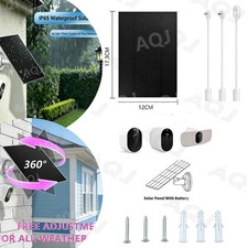Waterproof Solar Panel Set For Arlo Essential Spotlight Camera Doorbell Charger