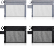 4 Pack Small Mesh Zipper Pouch, Zipper Mesh Bags, Portable Zipper Pouch Pencil C