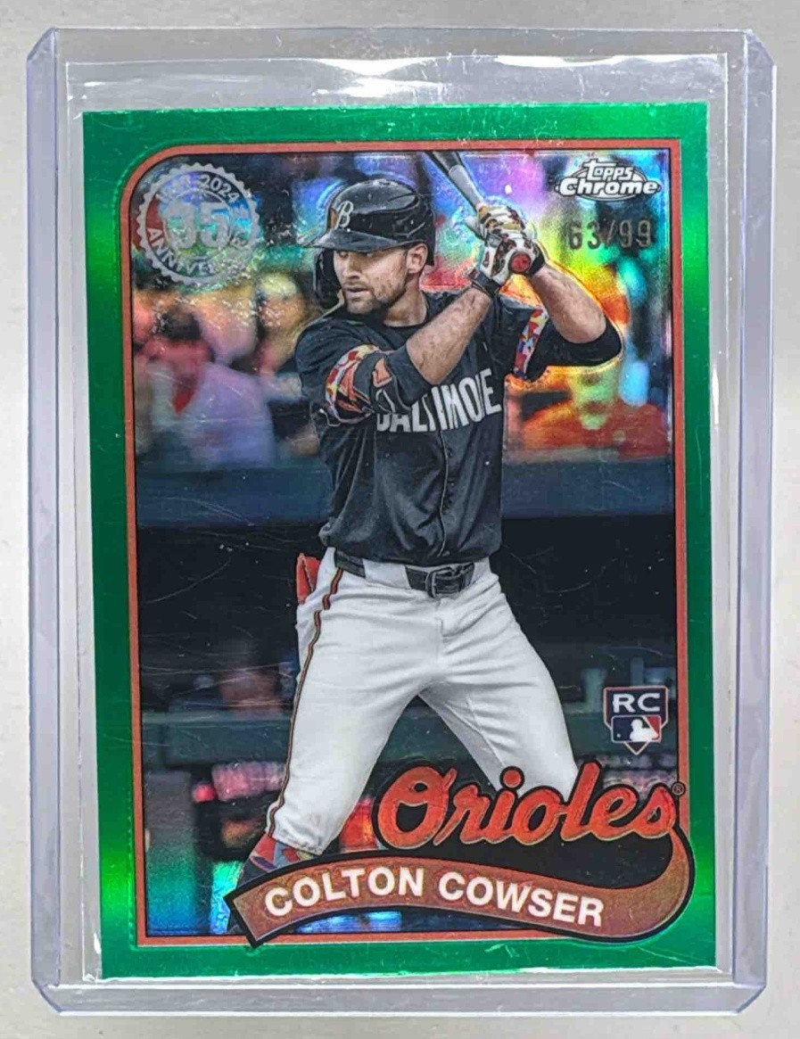 Colton Cowser 2024 Topps Chrome #278 Green Refractor Rookie RC /99