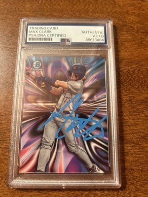 Max Clark Signed 2023 Bowman Mood Ring Card PSA Authenticated