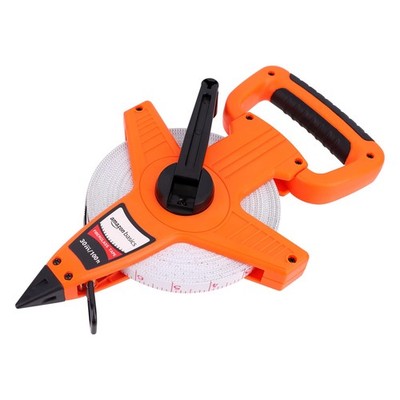 Amazon Basics Open Reel Fiberglass Measuring Tape, Inch/Metric Scale, Impact Res