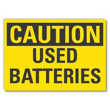 LYLE LCU3-0233-RD_5x3.5 Battery Hazard Caution RflctvLbl,3.5x5in 49VM70