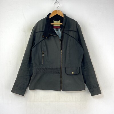 Welligogs Tina Wax Jacket Womens 12 Grey Waxed Short Outdoor Country  Equestrian UK