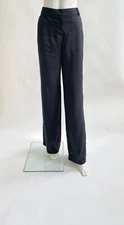 NWOT W by Worth Navy Blue Front Pocket High Waist Trousers Size 0 Wide Leg