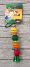 Wild Harvest Bird Cage Hanging Wood  Bell Toy