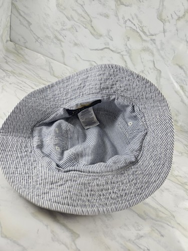 POLO RALPH LAUREN Bear Blue Pony Striped Reversible Sun Bucket Hat OS Child 4-7 - Picture 11 of 13