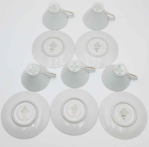 Eberthal Set da tè in porcellana 15 pezzi W. Germania # 3349 MCM per 5 Baviera RARO - Foto 18 di 20