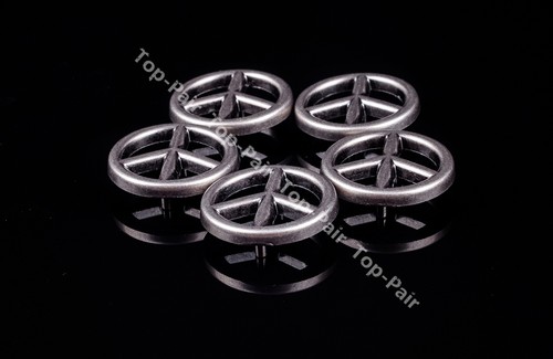 3X3CM 10pcs Antique Silver Love Peace Sign Conchos Rivet Stud Leathercraft - Picture 6 of 10