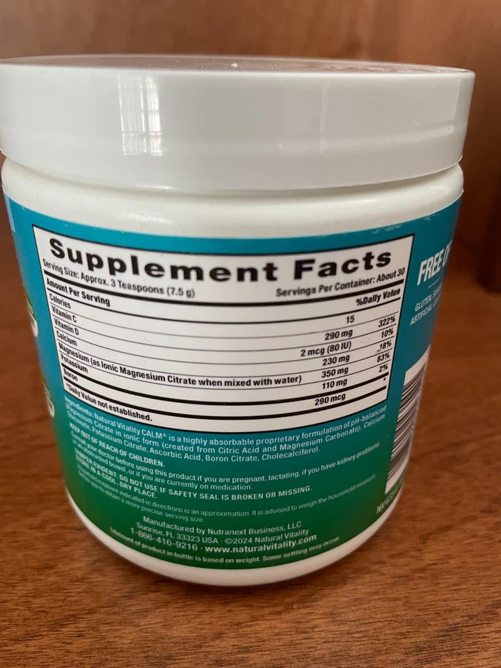 Calm Magnesium Plus Cálcio, Sem Sabor, 8 Onças, Expira em 26/12 - Imagem 2 de 4