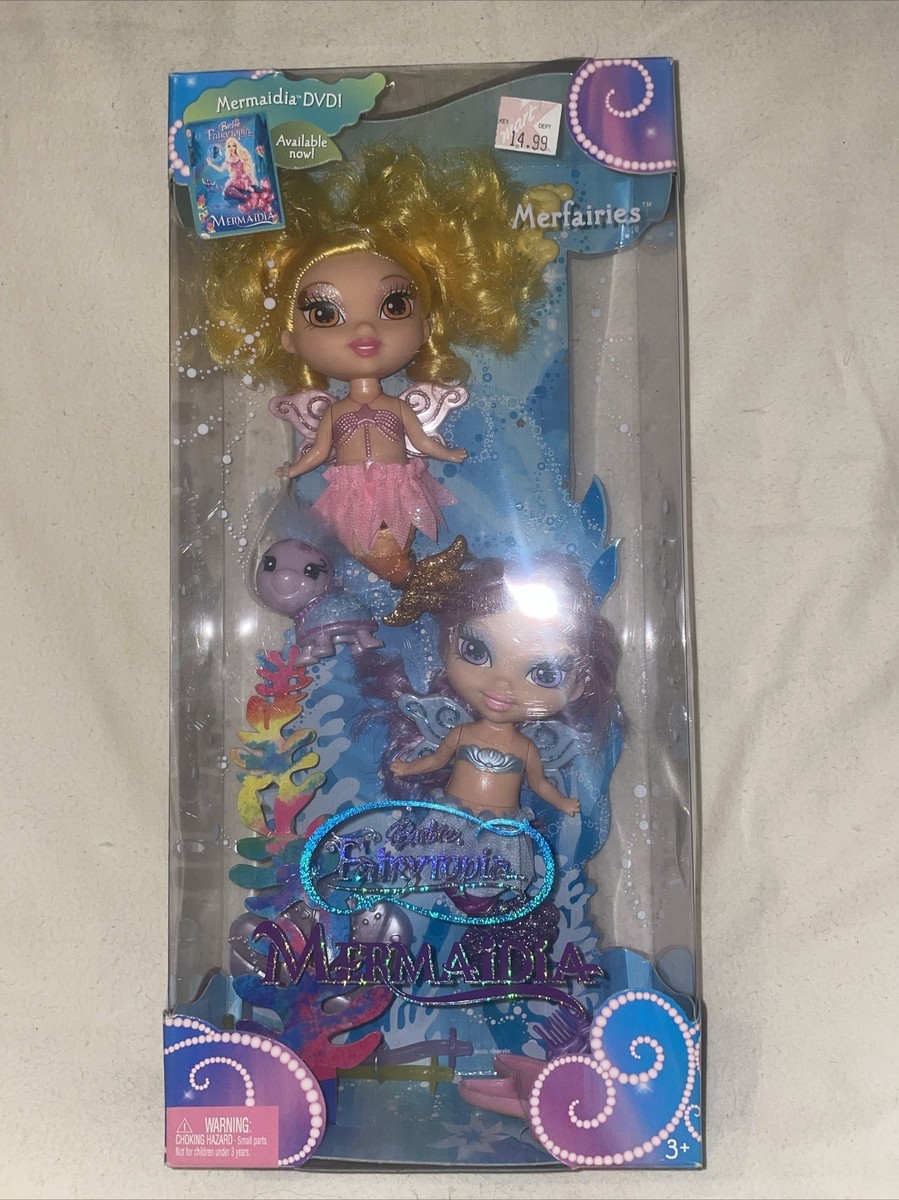 MATTEL - レア 希少 バービー フェアリートピア fairytopia Mermaidia Barbie Mermaidia Fairytopia Merfairies Yellow Purple Rare In Box