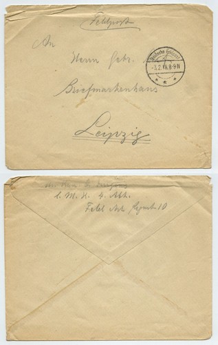 120096 - Feldpostbrief - 3.2.1918 nach Leipzig