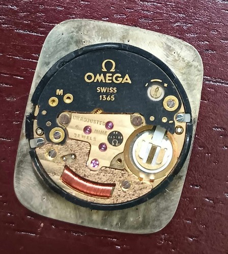 Omega Cal 1365 Quartz Movement, Hands & Caseback