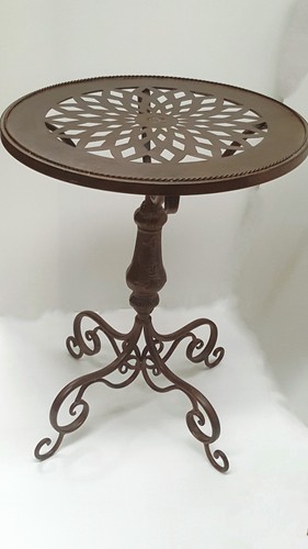 French or Hamptons style antique brown COFFEE SIDE ACCENT TABLE . NEW in box - Picture 3 of 10