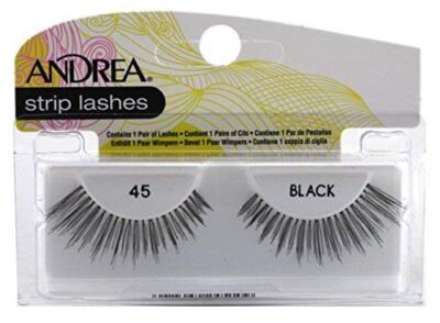 Andrea Lashes Strip Style 45 Black (6 Pack) 