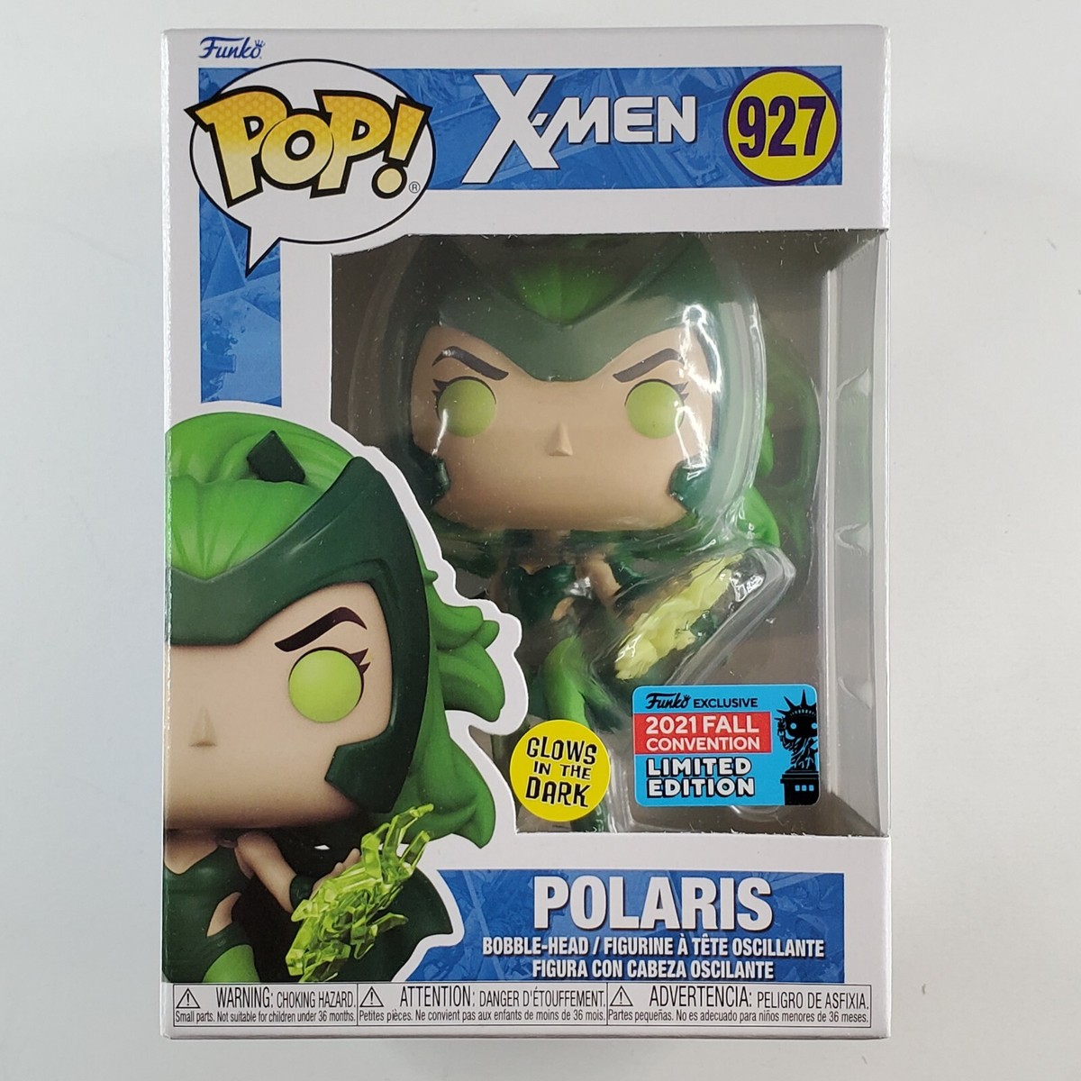 2021 NYCC Fall EXCLUSUVE Funko POP GITD Polaris #927 X-Men X
