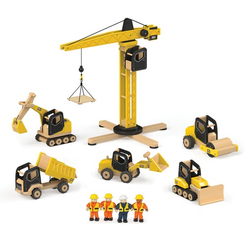 Tidlo Wooden Bulldozer Construction Vehicles Roleplay Accessories - Imagen 2 de 2