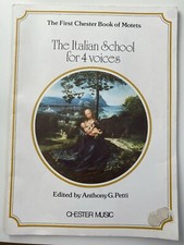 The First Chester Chester Book of Motets - The Italian School For 4 Voices